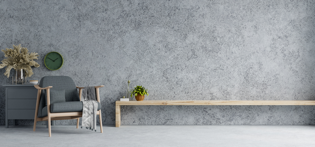 Grey bump texture wall finish close-up